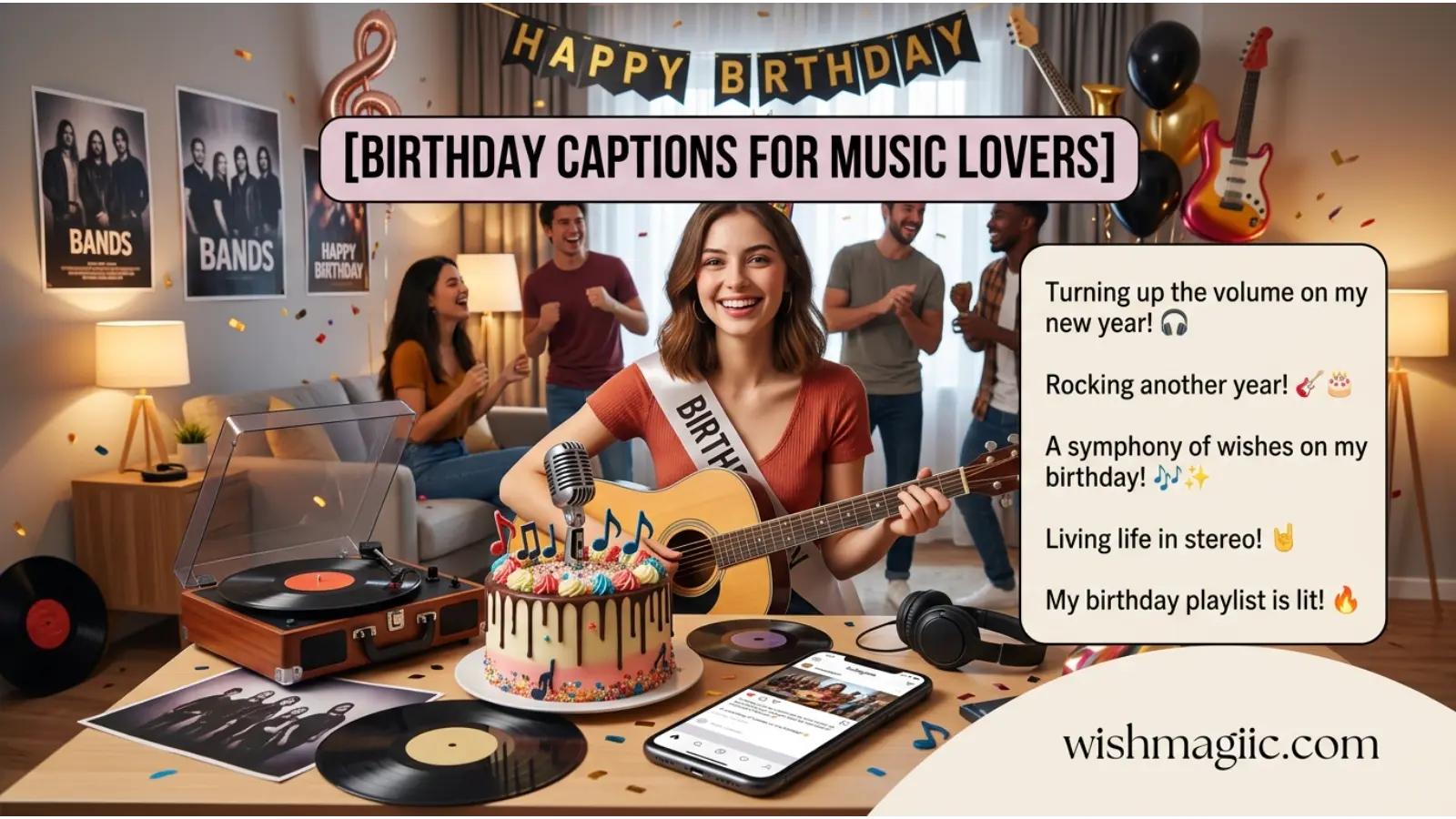 Birthday Captions for Music Lovers