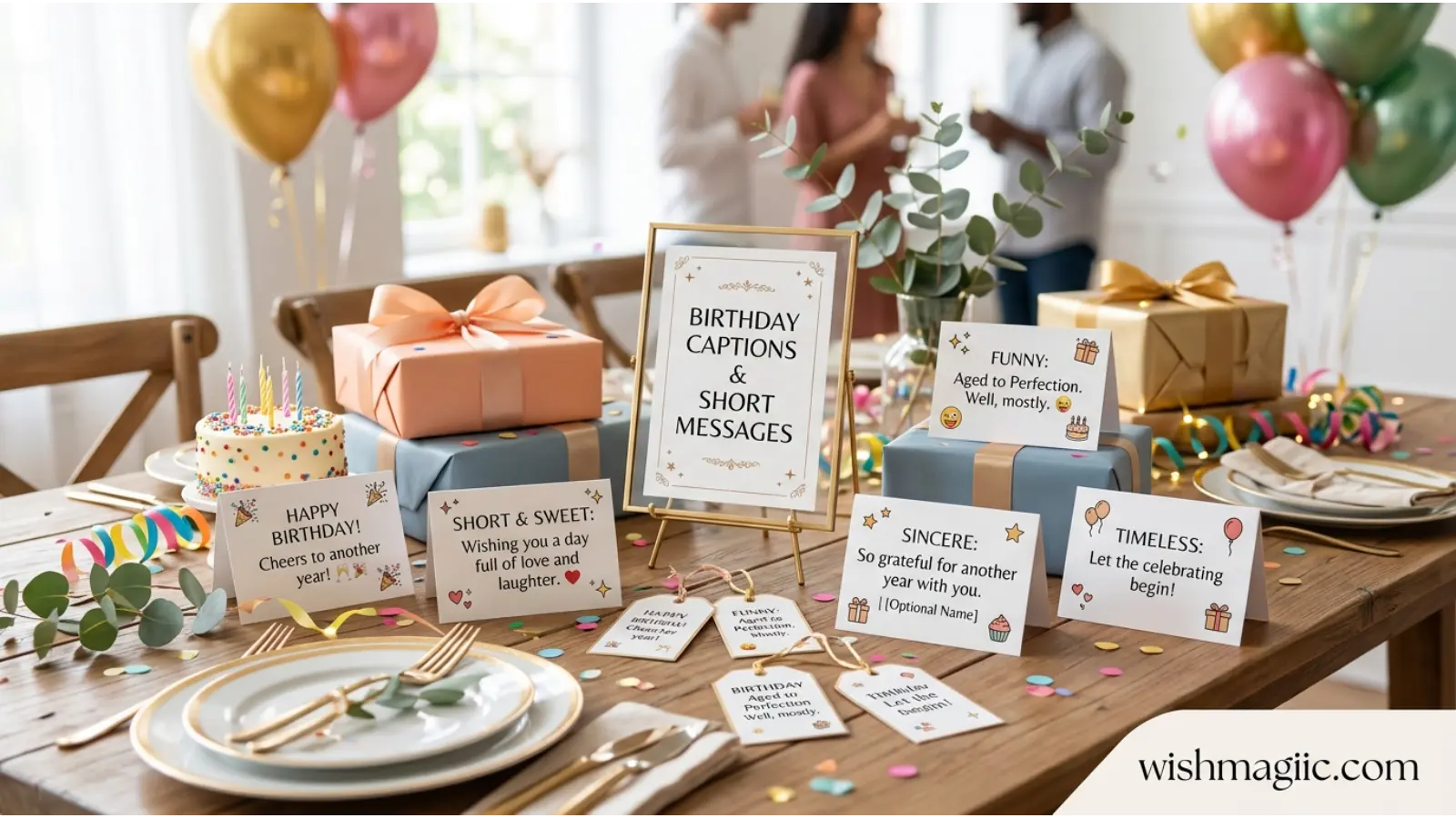 Birthday Party Captions and Short Messages