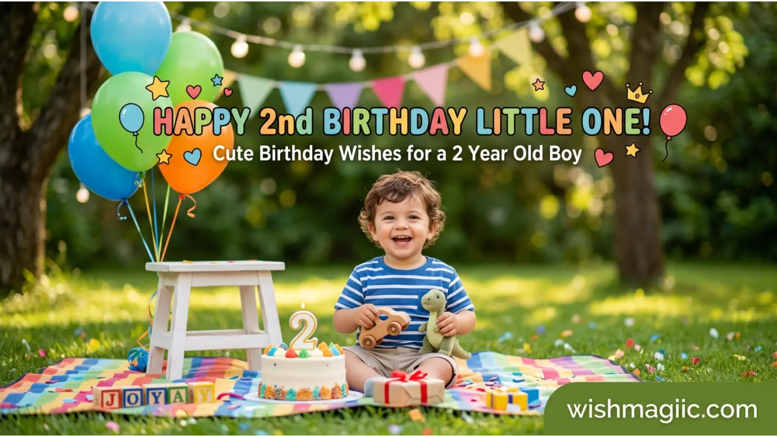 Cute Birthday Wishes for a 2 Year Old Boy