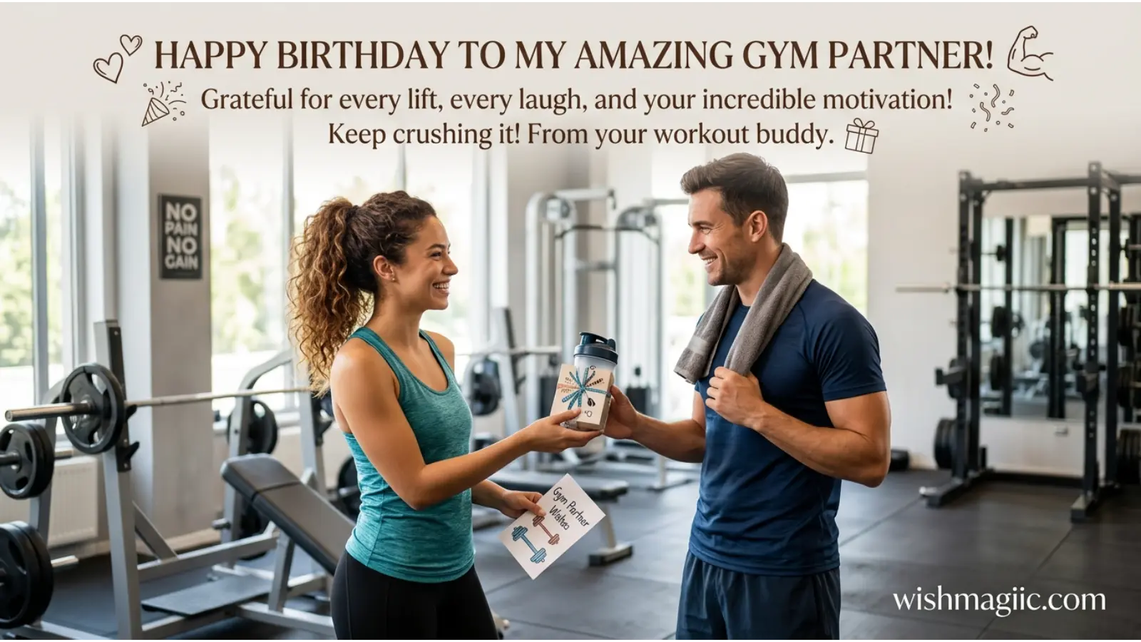 Happy Birthday Wishes for Gym Partner