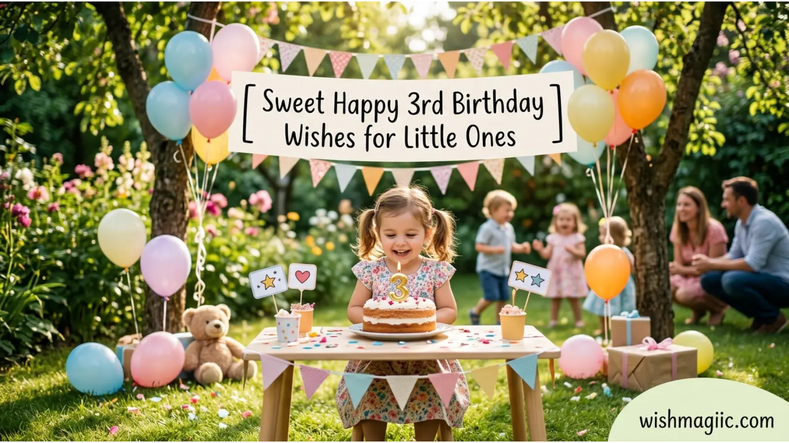Sweet Happy 3rd Birthday Wishes for Little Ones