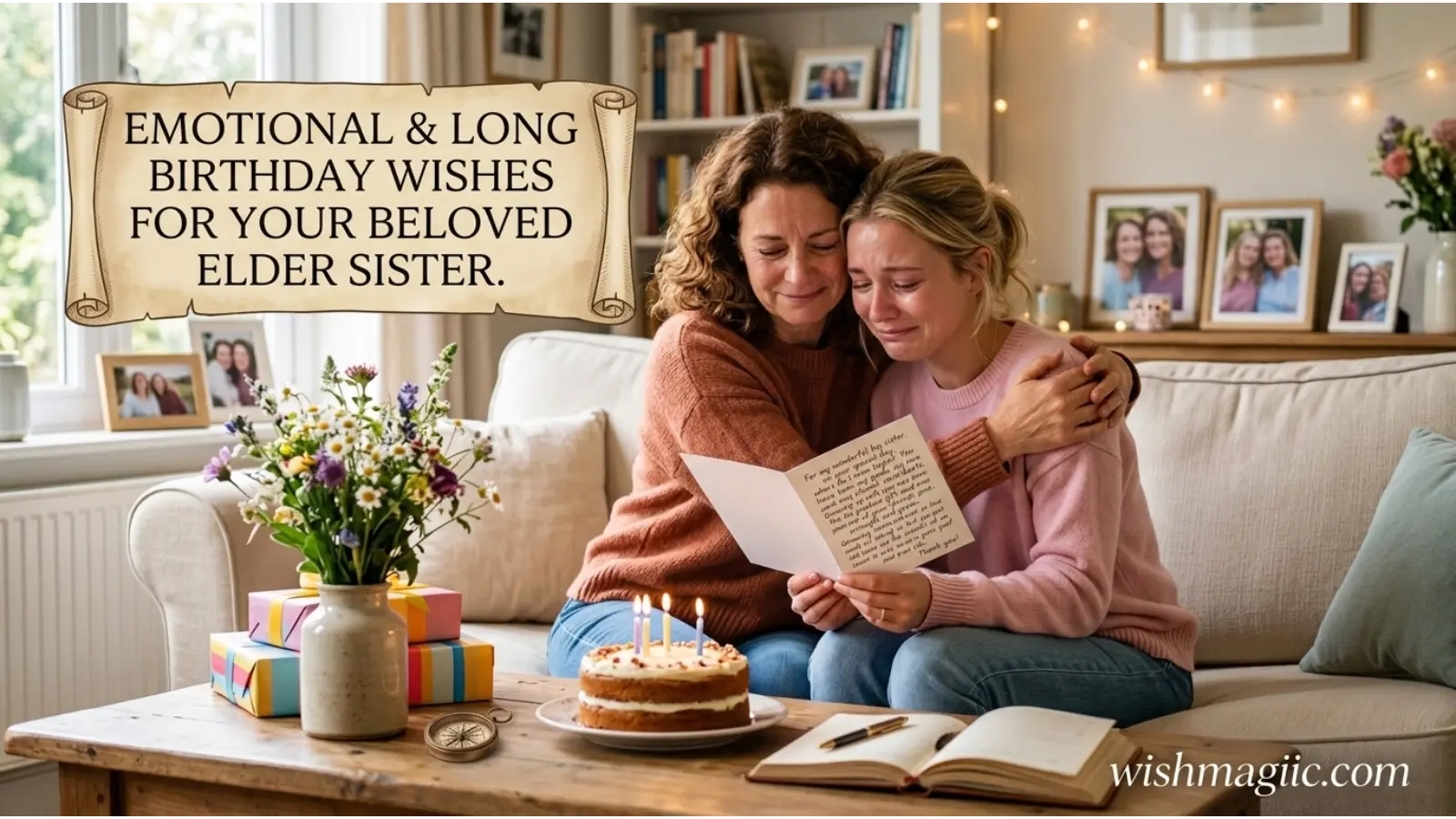 Emotional Long Birthday Wishes for Your Elder Sister