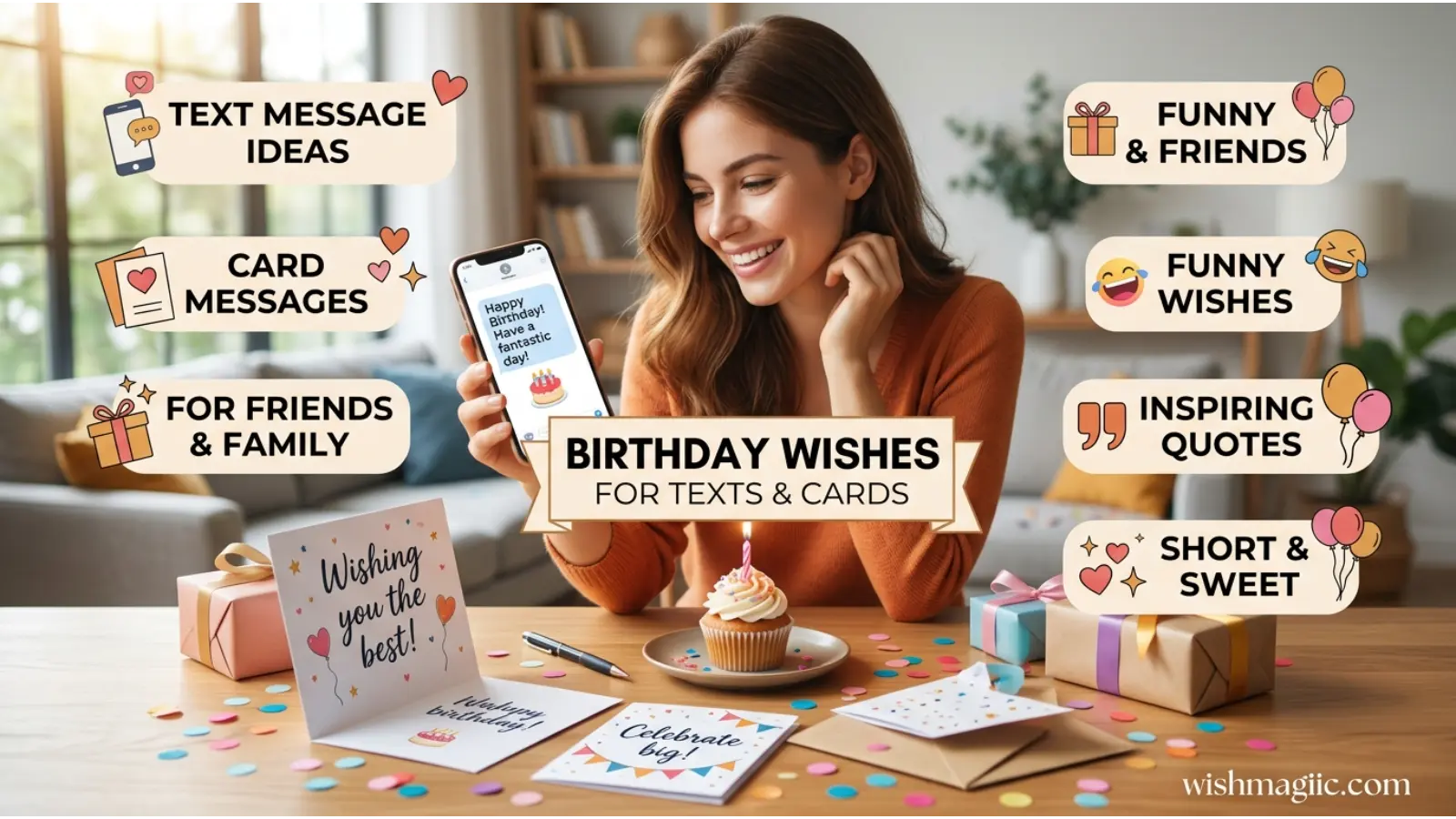 Birthday Wishes for Text Messages and Cards