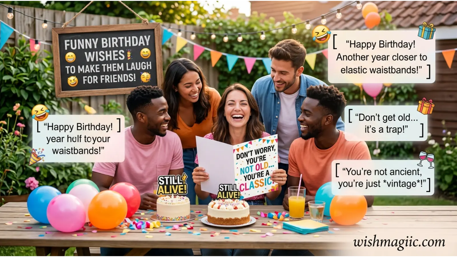 Funny Birthday Wishes to Make Them Laugh for Friends
