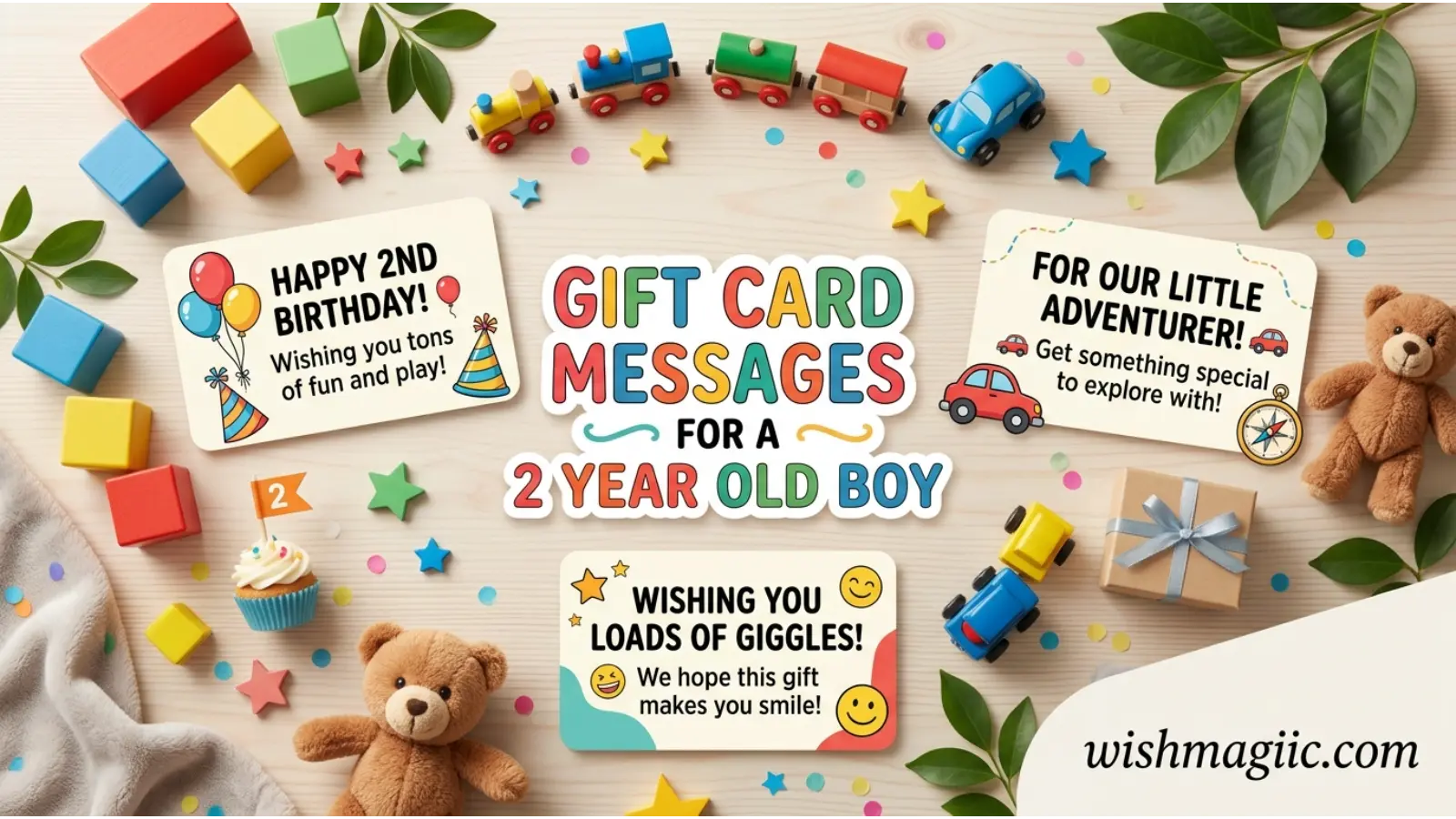 Gift Card Messages for a 2 Year Old Boy