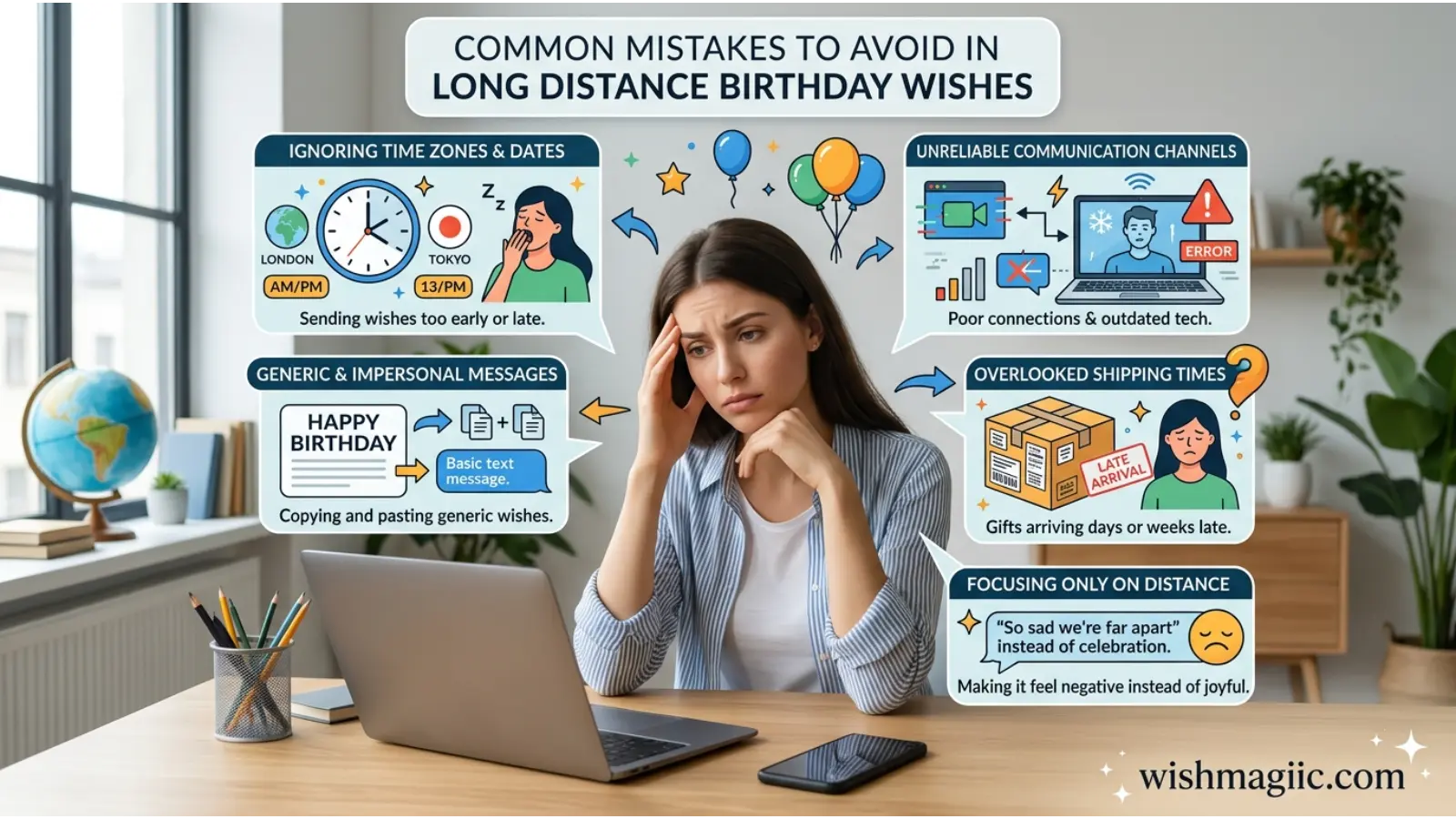 Avoid in Long Distance Birthday Wishes