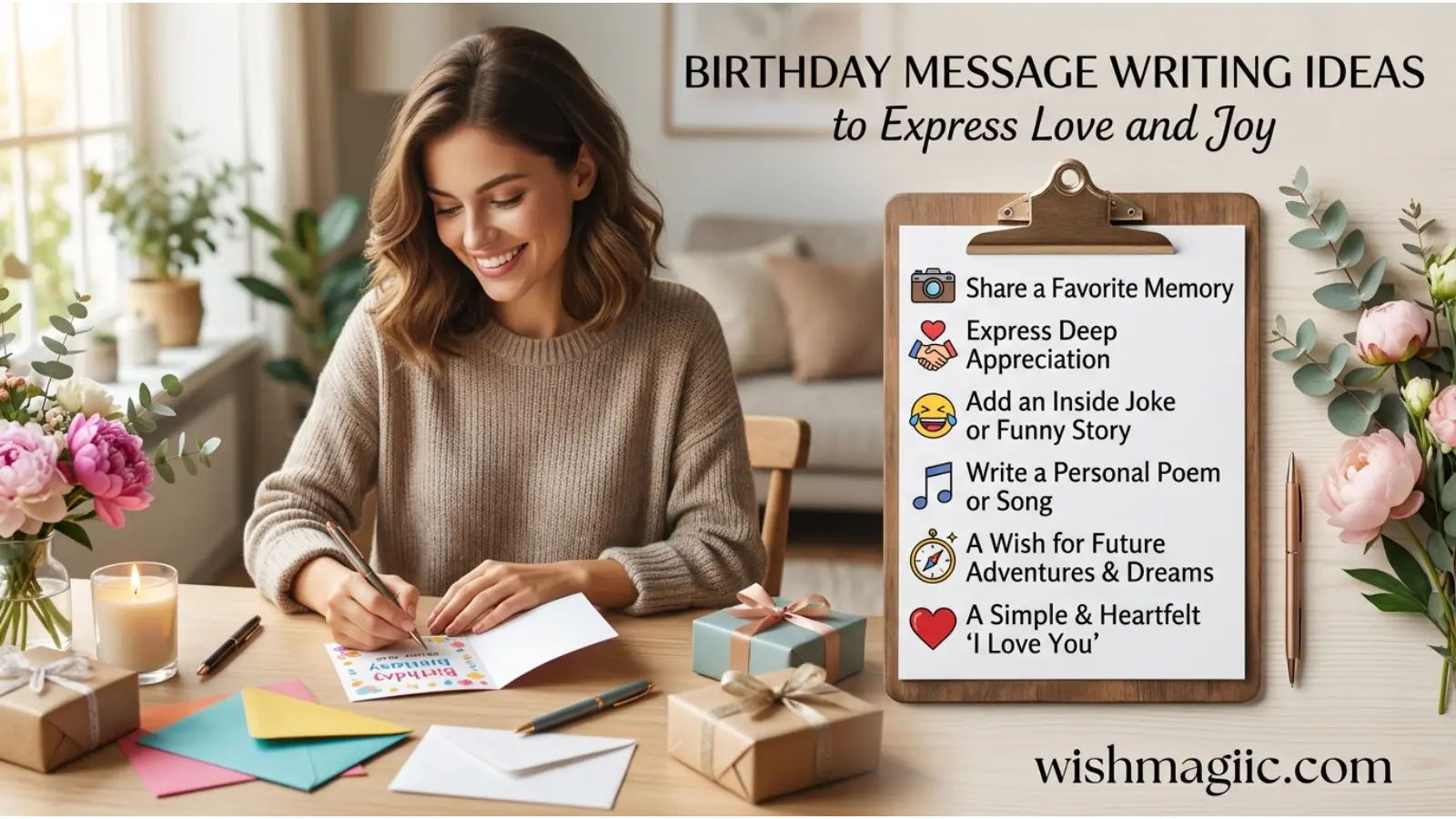 Birthday Message Writing