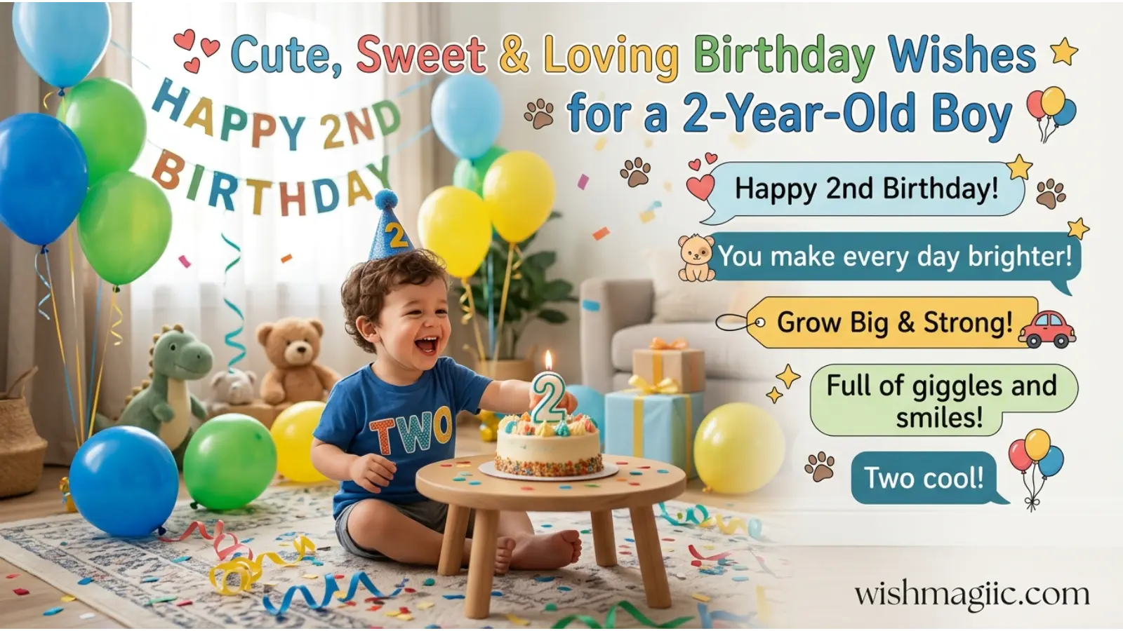 Birthday Wishes for a 2 Year Old Boy